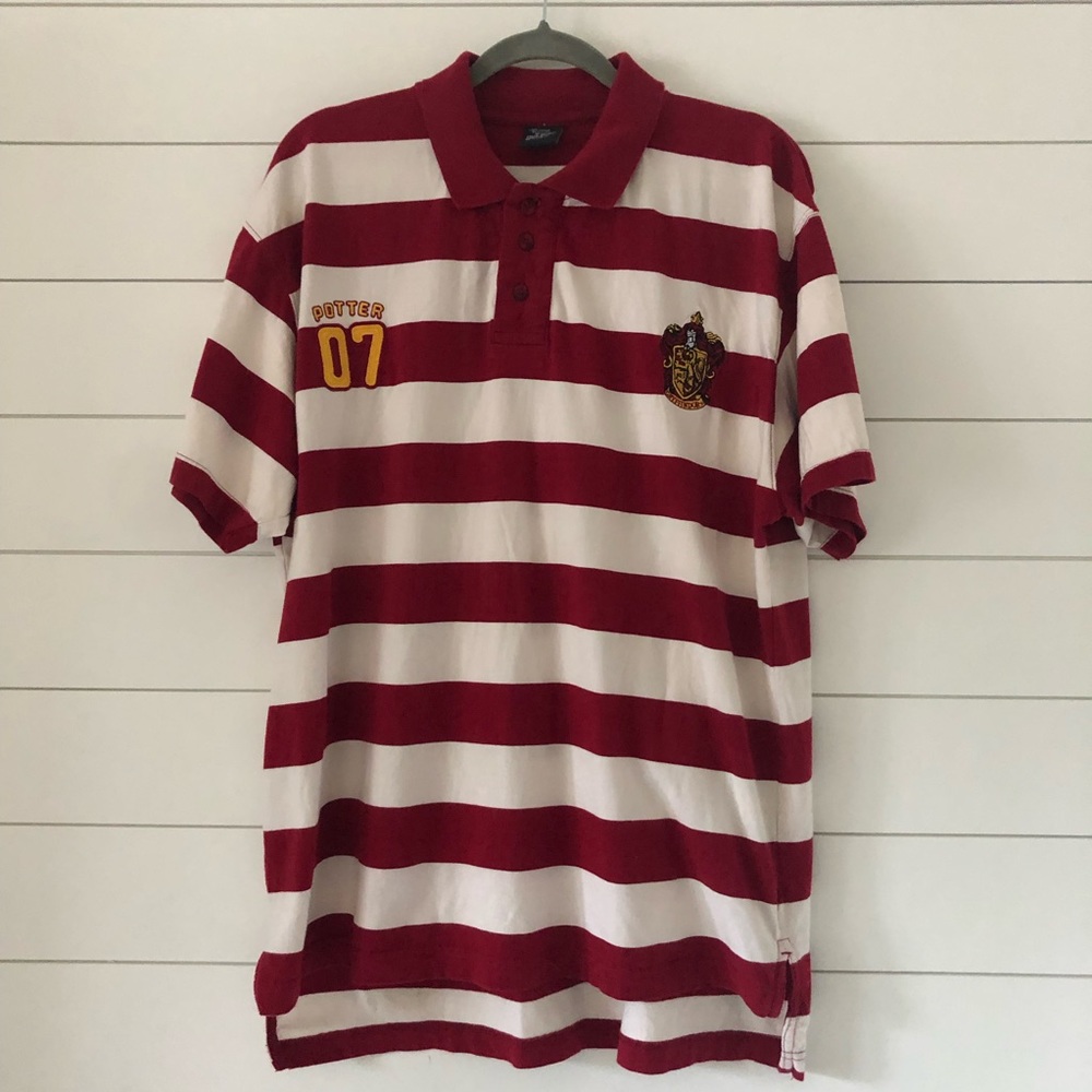 HARRY POTTER Size XL Universal Studio Gryffindee Quidditch Rugby Shirt